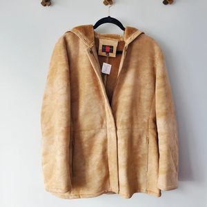 Vintage Y2k Vegan Sherpa Jacket size Large